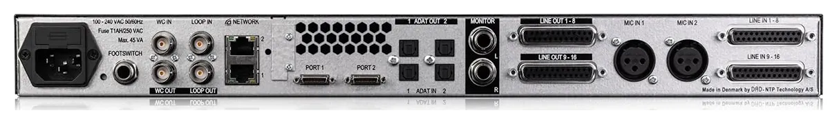Painel traseiro da Avid MTRX Studio